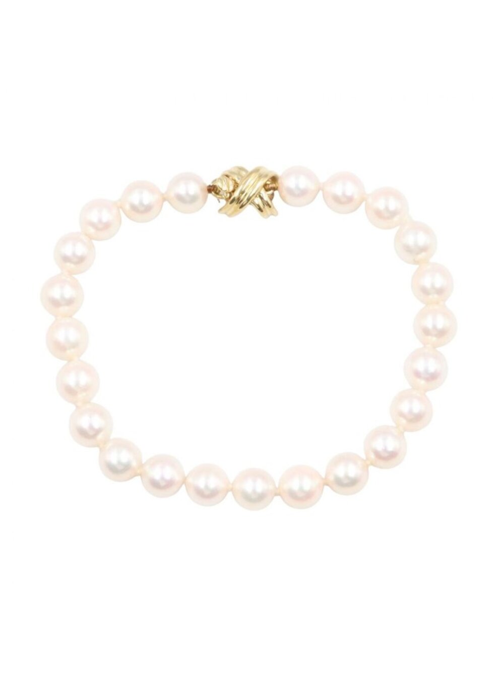 Tiffany & Co Bracelet Signature Pearl 14.5 18k